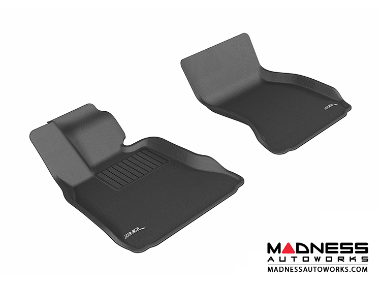 BMW 7 Series Floor Mats (Set of 2) - Front - Black by 3D MAXpider - (F01)/ LI (F02) (F04) 